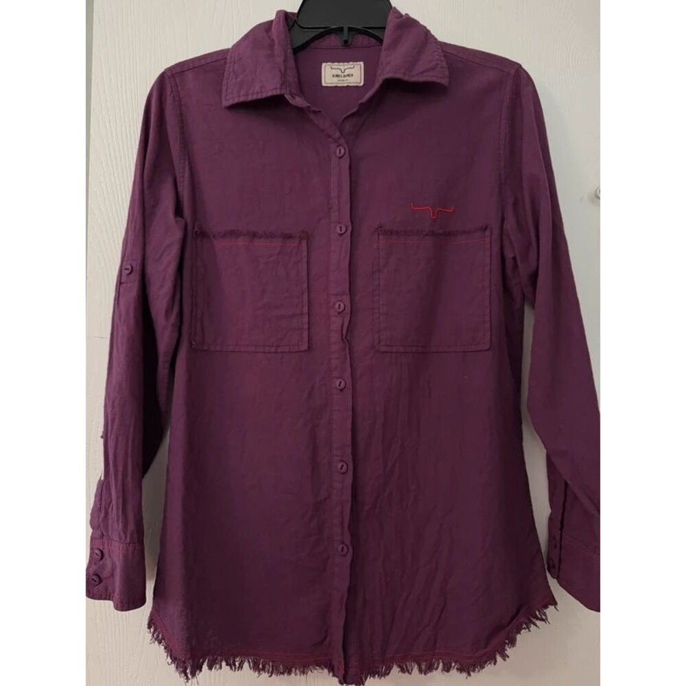 Kimes Ranch Long Sleeve Button Up Purple Size M